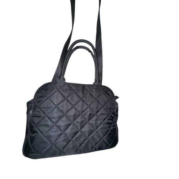 UEC STEVE MADDEN WEEKEND Black Quilted Bag WITH 3 zipper sections & Pockets - Picture 4 of 15